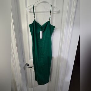Chic Strapless Green Dress